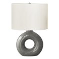 thumbnail image 1 of Lighting - 24"h - Table Lamp - Dark gray Ceramic - Ivory/Cream Shade, 1 of 3