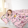 thumbnail image 4 of Feelyou Girl Summer Party Twin Comforter Sets, Pink Bowknot Stars Bedding Set, 2-Piece, 4 of 8