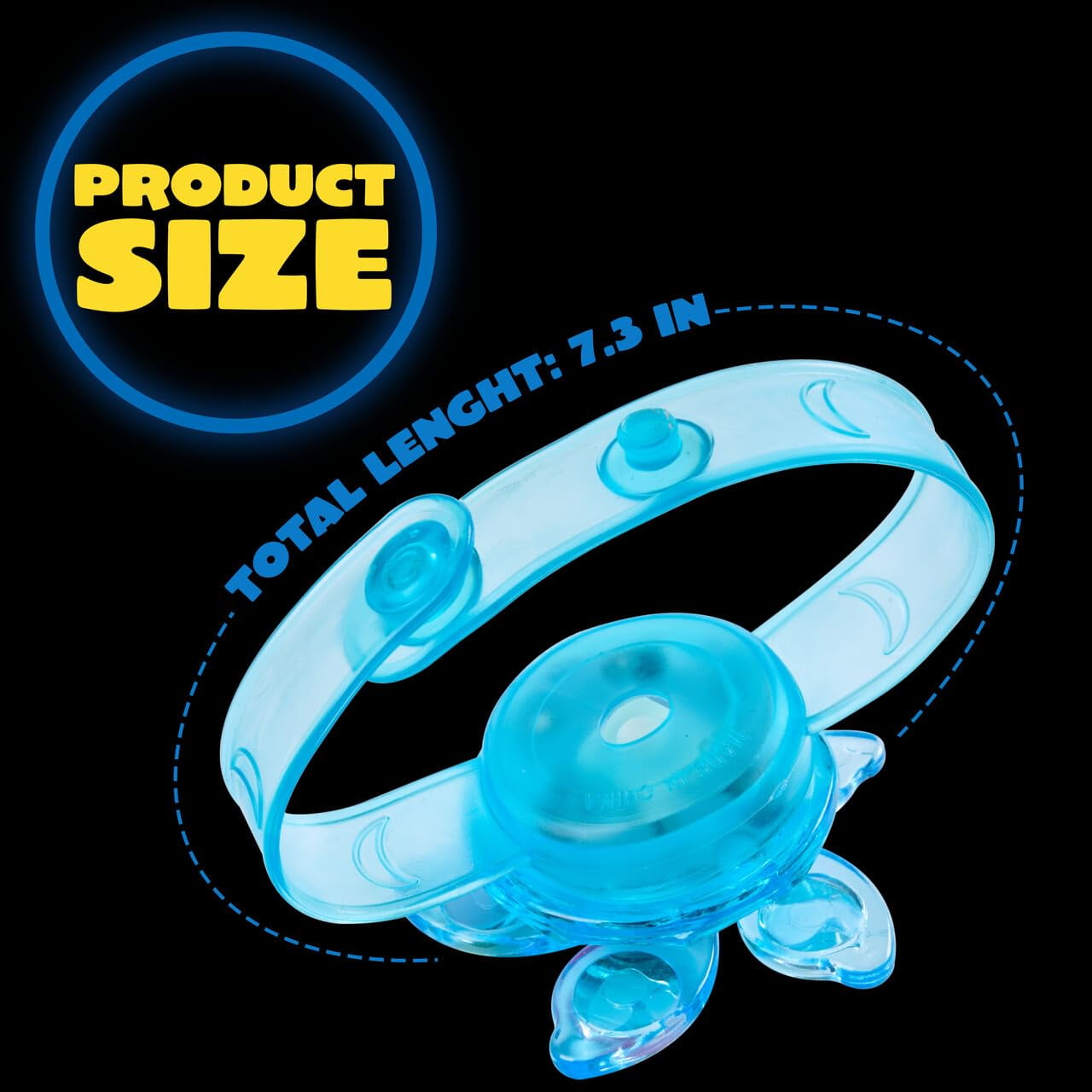 Joyfy 12 Pack LED Light Up Spinning Bracelets Glow Fidget Party Favors for Kids Goodie Bags Stuffers for Birthday
