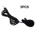 thumbnail image 3 of Injueey Mini micrófono con cable, altavoz de cuello, tipo de solapa con Clip externo, micrófono de voz, guía, conferencias, lecciones, Cables de audio/vídeo 5 piezas/negro, 3 of 6