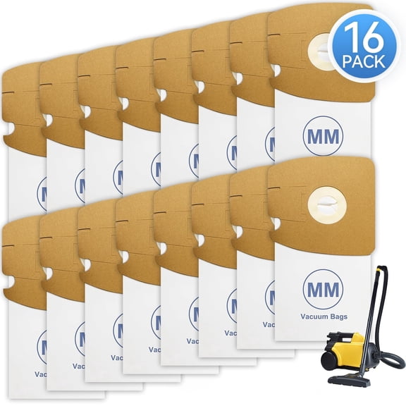 3670 replacement Vacuum Cleaner Bags Compatible with Eureka Mighty Mite Canister 3670G 3680 Vacuum Cleaner Fits Part #60295D, 60296 (16 Pack)
