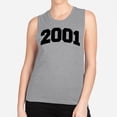 thumbnail image 2 of 2001 College Style Women's Muscle Tank Small Heather Grey, 2 of 5