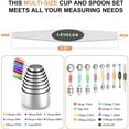 thumbnail image 5 of Square 17-Piece Measuring Cups and Magnetic Spoons Set, 8 Stainless Steel Measuring Cups, 8 Double-Sided Magnetic Measuring Spoons & 1 Leveler for Cooking and Baking, 5 of 8
