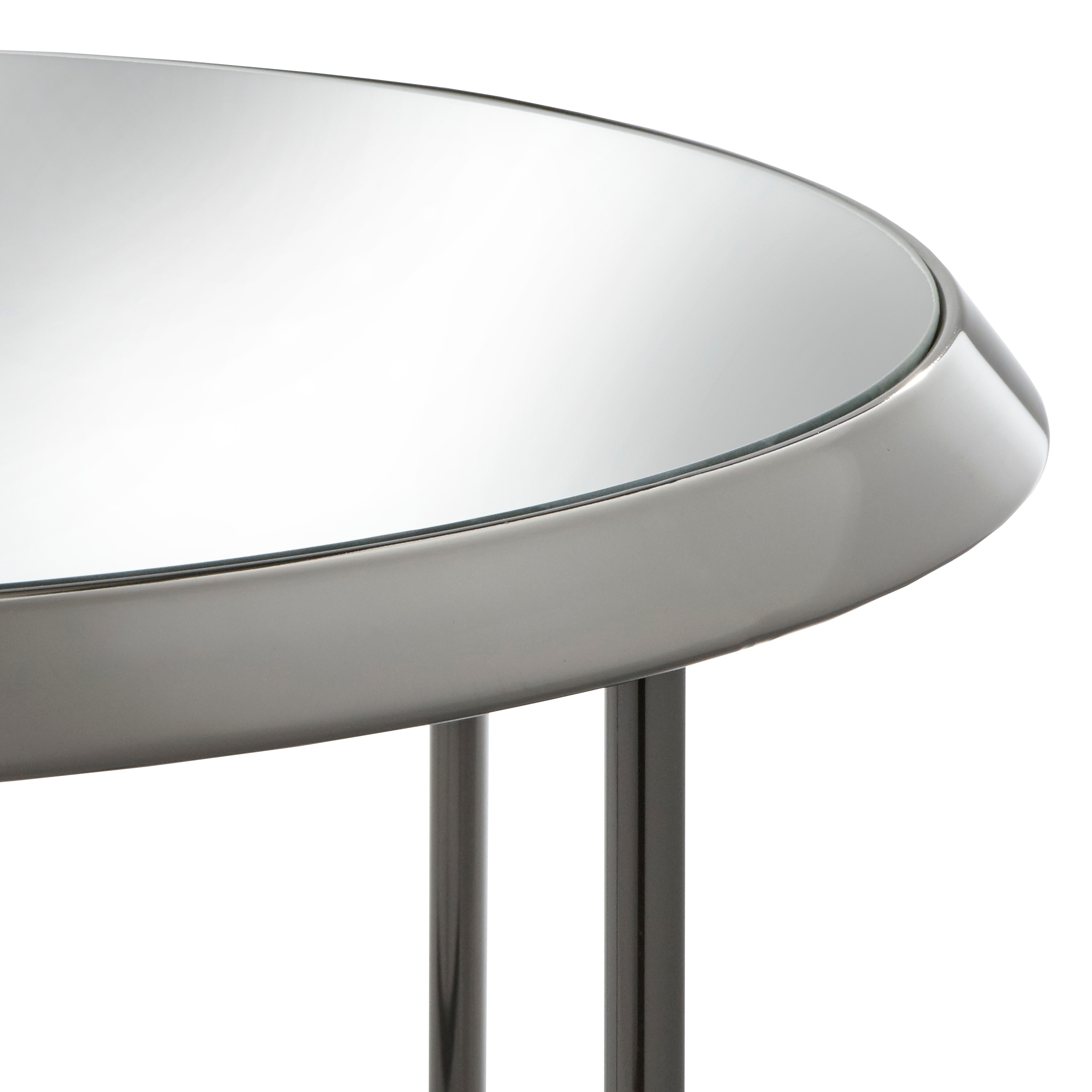 TMS Carly Round Coffee Table , Black Nickel
