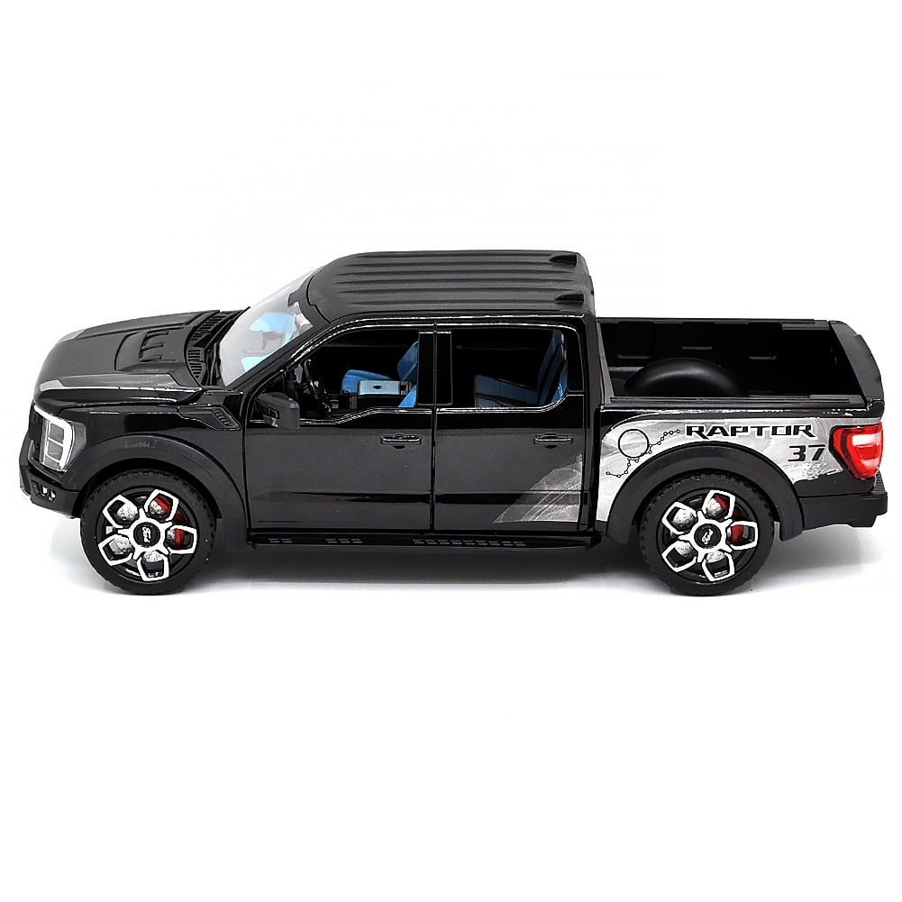 1: 20 Suitable for Ford Raptor F150 alloy die-casting metal car model, with sound, light and rebound functions, children's toy car collection, boys' birthday gift