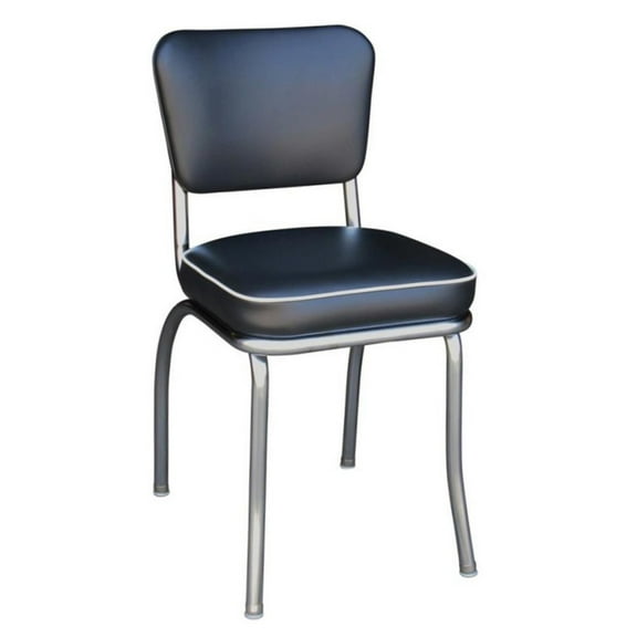 Richardson Seating Diner Chair with 2" Box Seat-Color:Black