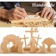 thumbnail image 2 of Decoración de escena de Pascua de madera Pequeña escena de la natividad de Pascua Decoraciones de la escena de la natividad de Jesús, 2 of 4