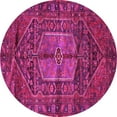 thumbnail image 1 of Ahgly Company Indoor Round Persian Pink Traditional Area Rugs, 6' Round, 1 of 4