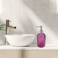 thumbnail image 2 of Unique Bargains 1 Pc Elegant Soap Pump Dispenser for Bathroom 13.52oz Rose Red Silver Tone, 2 of 6