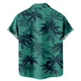 thumbnail image 5 of Qicasul Men Hawaiian Print Short Sleeve Button Down Shirt,S, 5 of 5