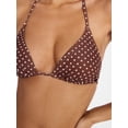 thumbnail image 4 of No Boundaries Polka Dot Triangle Halter Bikini Top, Women's XXS-XXL, 4 of 5