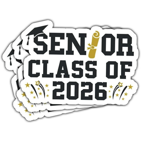 3 Pcs Class of 2026 Stickers, Class of 2026 Decorations, Graduation 2026, 2026 Senior- Stickers for Laptop Water Bottle Phone Car Window Helmet Vinyl Stickers 3 Inches (S2)