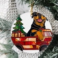 thumbnail image 2 of Red Truck Car with Dog Stained Glass Ornaments, Red Truck Car with Dog Ornament,Red Truck Car with Dog Christmas Tree Ornament, Red Truck Car with Dog Xmas Decorations dmspcu, 2 of 5