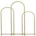 thumbnail image 4 of Yedigre Arch Backdrop Stand, 6FT, 5FT, 4FT Set of 3 Golden Metal Arch Backdrop Stand, Flower Stand Arch Frame for Wedding Ceremony Baby Shower Birthday Party Balloon Arch Decoration, 4 of 7