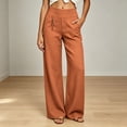 thumbnail image 2 of hoksml Women's High Waisted Wide Leg Pants Stretch Solid Casual Trousers with Pockets for Work Office Daily Wear, 2 of 9
