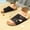 Black, variant on Men's New Vintage Fashion Double Slant Buckle Slippers, Slant Buckle Adjustable Slip-On Slippers, Fashion Slippers, Home Slippers, Outdoor Wear