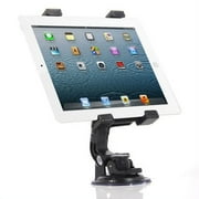Multi-Angle Rotating Car Mount Tablet Holder Windshield J6Z Compatible With Amazon Kindle Fire HDX 8.9 HD 8.9 7 6, Kids Edition, DX, 8 10 - iPad Pro 9.7 Mini 4 10.5 3 Air 2