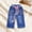 Blue#5, variant on SERTG Girls Straight Wide Leg Jeans Loose Fit Bow Tie Belt Elastic Waist Kids Spring Summer Casual Long Pants Everyday Trousers(Blue,4-5 Years)