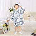 thumbnail image 6 of joogoo Wearable Blanket Hoodie for Starfish Coral Flannel Sherpa Pocket 3-14 YR S, 6 of 7