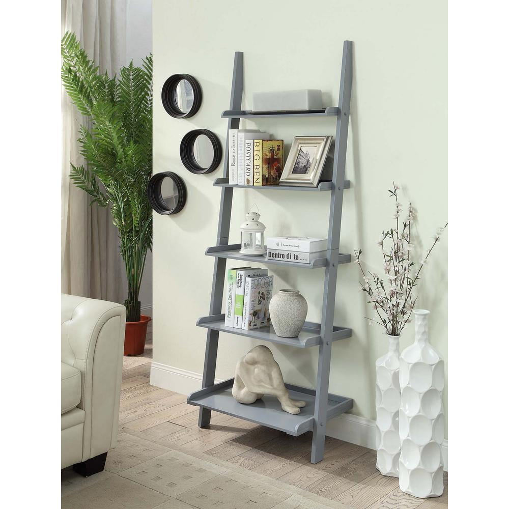 House of Living Art Ladder Shelf4-Tier Natural Bamboo MDF ShelvingModern 