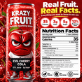 thumbnail image 5 of Krazy Fruit Prebiotic Sparkling Water, Evil Cherry Cola, 12% Real Fruit Juice, 3g Prebiotic Fiber, No Artificial Sweeteners, 12 fl oz, 6 Count, 5 of 13