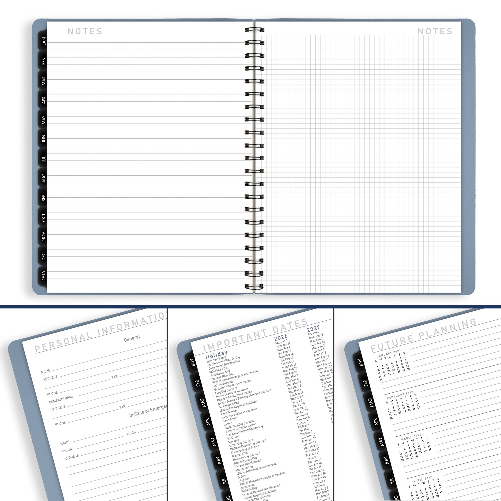 AT-A-GLANCE Contemporary 2026 Weekly Monthly Planner Drizzle Large 8 14 x 11 -