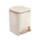 thumbnail image 5 of Cubo de basura para baño, cubo de basura doméstico, cubo de basura con pedal y tapa tipo prensa. Blanco Lechoso 9L, 5 of 9