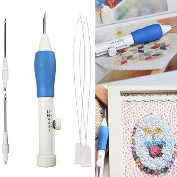 Royalo Punch Needle Embroidery Kits Magic Embroidery Pen DIY Embroidery  Punch Punch Needles DIY Craft for Embroidery Threaders DIY Sewing Needle