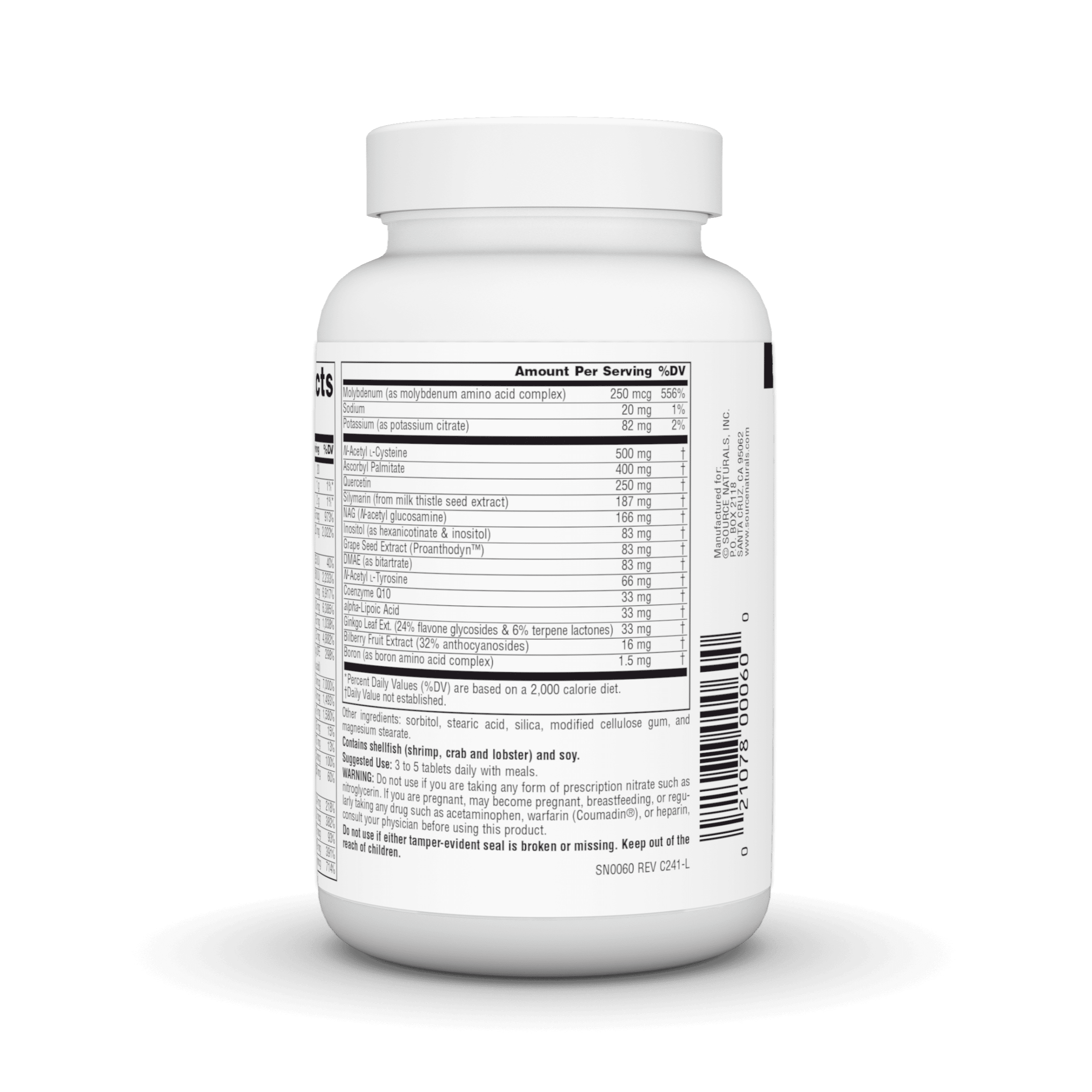 Source Naturals Elan Vital Multiple for Multiple Body System Support 90 Tablets