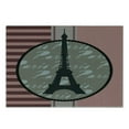 thumbnail image 3 of Paris Cutting Board, Vintage Style Design Eiffel Tower Silhouette on Stripes and Plain Background, Decorative Tempered Glass Cutting and Serving Board, in 3 Sizes, by Ambesonne, 3 of 5