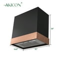 thumbnail image 2 of Akicon 600 CFM Wall Mounted Range Hood, Stainless Steel Range Hood 30 inch, Energy Saving, Ducted Kitchen Hood for Cooking, Powerful Vent Motor, Jet Black with Copper, 2 of 7