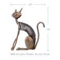 thumbnail image 2 of Escultura de metal de gato Hierro Arte del hogar Artesanía Decoración del hogar Adornos de mobiliario, 1 pac, 2 of 5