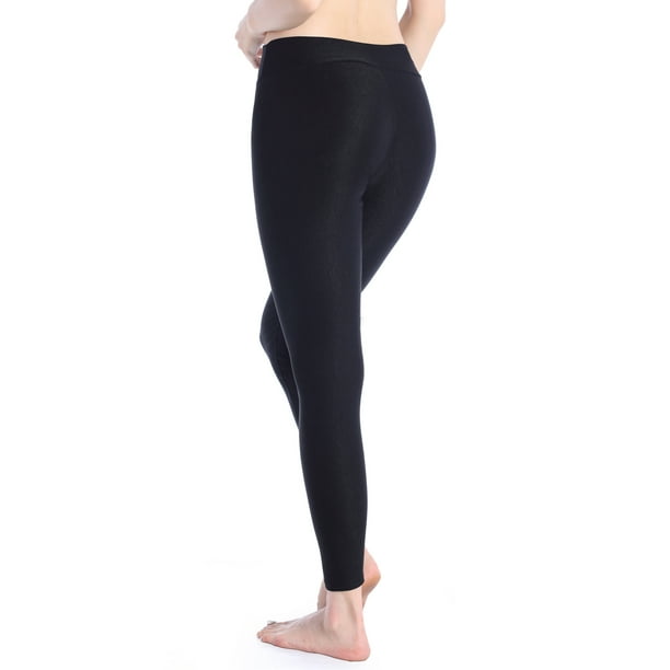 ALING Women's Plus Size Solid Color Seamless Leggings Fitness Slim Skinny  Elastic Casual Yoga Pants Soft Cotton Active StretZH2 Long Light Leggings  Black S ~ 3XL 