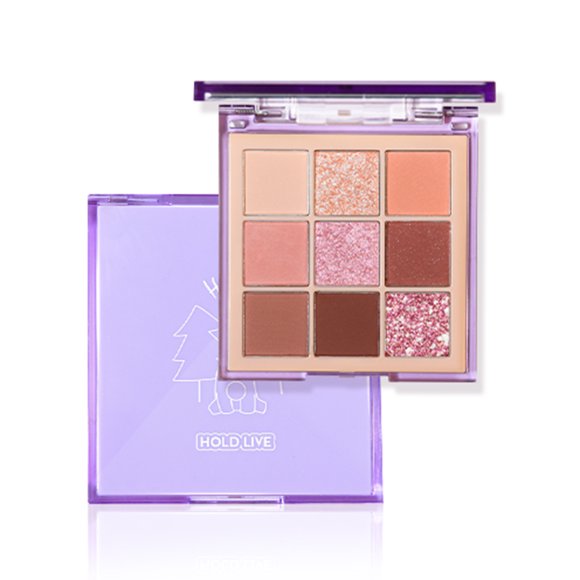 HOLD LIVE 9 Colors Eyeshadow Palette High Pigmented Glitter Matte Eyes Shadow Portable Pocket Design