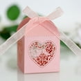 thumbnail image 3 of ZPAQI 100pcs Wedding Candy Boxes Lovebirds Design Luxury Lase Cut Party Wedding Favor, 3 of 16