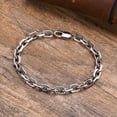 thumbnail image 1 of Pulseras básicas de cadena Belcher de 6,5 MM para hombres, pulsera de eslabones geométricos cuadrados de acero inoxidable a prueba de agua, regalo Fivean unisex, 1 of 2