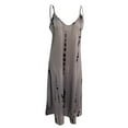 thumbnail image 3 of JUNWELL Robes d'Été pour Femmes Mode Femmes Robe Ample Col en V Été Manches Courtes en Coton et Lin, 3 of 4