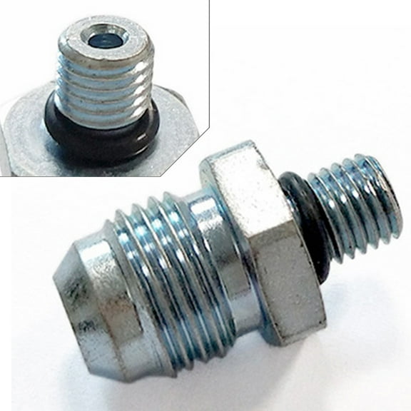 NS Iron 6 AN x 5/16-24 o ring hydroboost spittier return port Forting For most GM and for hydroboost units.