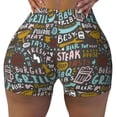 thumbnail image 2 of Lsque Barbeque Pattern High Waisted Biker Shorts for Women-Tummy Control Fitness Athletic Workout Running Yoga Gym Shorts,Moisture-Wicking-XX-Large, 2 of 9