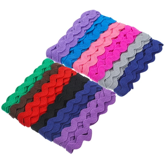 2 Roll Glittery Rick Rack Lace Trim S Shape Ribbon Baby 540.00X0.80X0.20CM