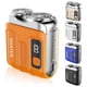 thumbnail image 1 of Mini afeitadoras portátiles para hombres, afeitadoras de doble cabezal magnéticas, resistentes al agua IPX7, recargables por USB, con un solo botón, afeitadoras eléctricas largas., 1 of 1