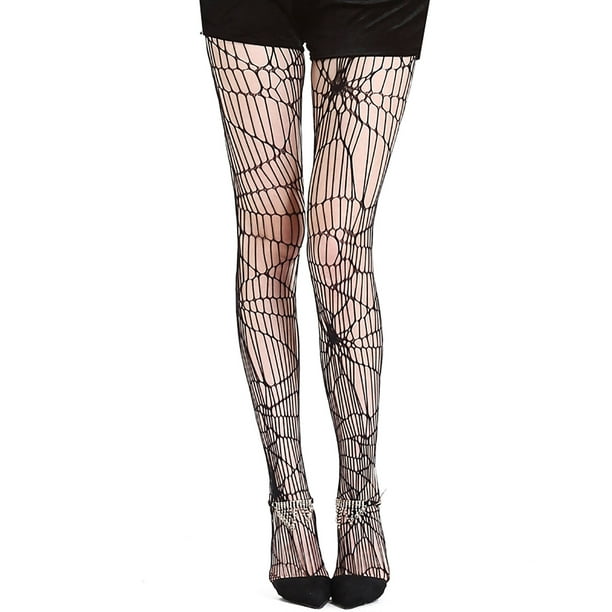 6 Pairs Fishnet Stockings Tights Women Skull Stockings Spider Web Moon  Tights Halloween Stockings for Women Cosplay Party