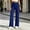 Blue, variant on Wide-Leg Women’s Yoga Pants Black Petite Ladies Leggings Casual Long High Waist Leggings,S