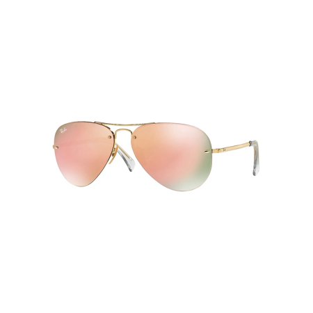 RB3449 59MM Mirrored Semi-Rimless Aviator Sunglasses