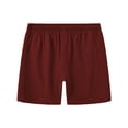 thumbnail image 2 of Pdbokew Men's Swim Trunks Running Shorts with Lining 2-in-1 Quick-Dry Beach Shorts With Zippered Pockets Winered -36, 2 of 6