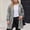 Gray, variant on Women's Plus Size Lightweight Hooded Sweatshirt with Drawstring Hem and Round Neck for Comfortable Casual Wear