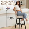 thumbnail image 2 of Fahomiss 26" Counter Height Swivel Bar Stools Set of 3, Beige Velvet Kitchen Island Chairs with Back, 2 of 9