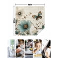 thumbnail image 5 of Cloth Napkins Set of 6 - 20x20 Inches, Vintage Flowers Washable Reusable Table Napkins, Spring Floral Teal Tulip Butterfly Soft & Absortbent Dining Napkin for Party Wedding Hotel Restaurant, 5 of 8