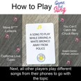 thumbnail image 3 of Game That Song 90'S Mix Expansion - 50 cartas nuevas - Juego de cartas musicales para adultos y adolescentes de la familia. ¡Diversión hilarante, adictiva y competitiva para noches de juegos!, 3 of 5
