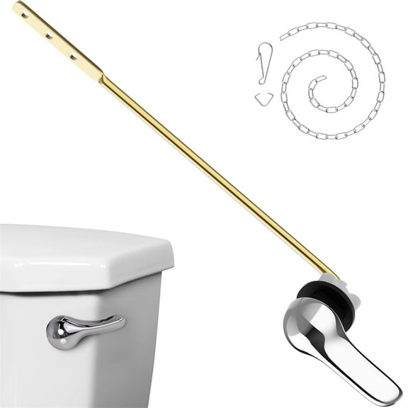 Scheam Toilet Flush Handle Replacement Kit Universal Toilet Bowl Flusher Toilet Repair Kit Front Tank Chain Handle Lever Easy to Install for Home 1Pcs